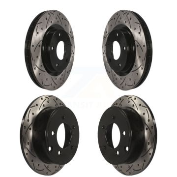 Front Rear Drill Slot Brake Rotors Kit For Jeep Patriot Compass Dodge Caliber Chrysler 200 KD-100248