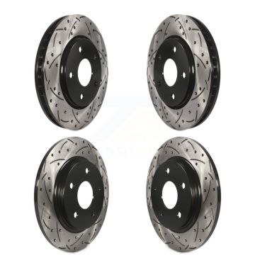 Front Rear Drill Slot Brake Rotors Kit For Dodge Grand Caravan Journey Chrysler Town & Ram KD-100253