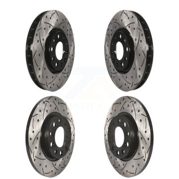 Front Rear Drilled Slot Brake Rotors Kit For Chrysler 200 With 305mm Diameter Rotor KD-100259