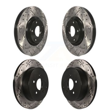 Front Rear Coated Drilled Slotted Disc Brake Rotors Kit For Nissan Murano INFINITI QX70 KD-100268