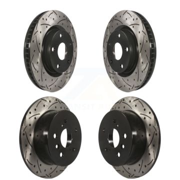 Front Rear Coat Drill Slot Disc Brake Rotor Kit For Toyota Camry Lexus ES350 Avalon ES300h KD-100289