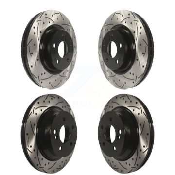 Front Rear Drilled Slot Brake Rotor Kit For Mercedes-Benz GLK350 GLK250 CLS550 CLS500 E550 KD-100293