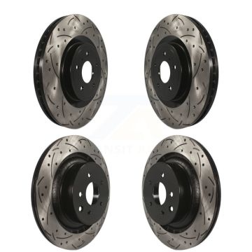 Front Rear Drilled Slot Brake Rotors Kit For 2009-2013 INFINITI G37 RWD With Brembo Brakes KD-100315