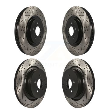 Front Rear Drill Slot Brake Rotor Kit For 2009-2013 INFINITI FX50 With Dual Piston Caliper KD-100316