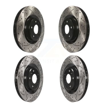 Front Rear Drilled Slot Disc Brake Rotor Kit For Audi Q5 Porsche Macan S4 S5 A6 Quattro A7 KD-100319