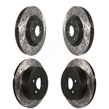 Front Rear Drill Slot Disc Brake Rotor Kit For Nissan Murano Pathfinder INFINITI QX60 JX35 KD-100346
