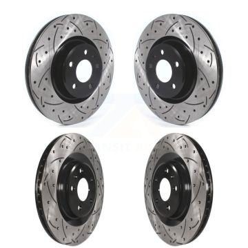 Front Rear Drill Slot Disc Brake Rotors Kit For Audi Q5 A5 Sportback A4 Quattro allroad A6 KD-100390