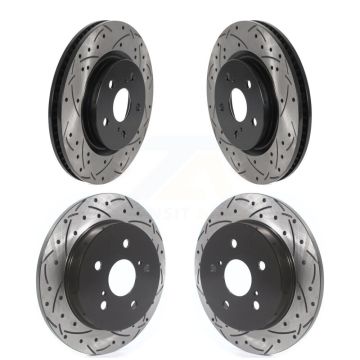 Front Rear Drill Slot Brake Rotor Kit For Toyota RAV4 Camry Corolla Cross Lexus Venza C-HR KD-100394