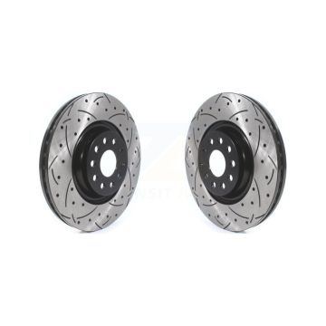 Front Drill Slot Brake Rotor Pair For Volkswagen Tiguan Jetta Audi Q3 GTI Golf R A3 Arteon KD-100404