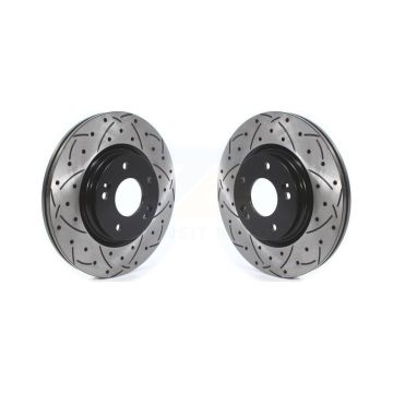 Front Drill Slot Brake Rotor Pair For Hyundai Kia Elantra Tucson Kona Sportage Soul Sonata KD-100405