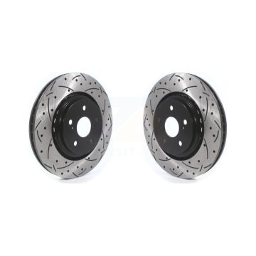 Front Drill Slot Brake Rotors Pair For Lexus Toyota RX350 Camry RX450h NX350h NX350 RX350L KD-100406