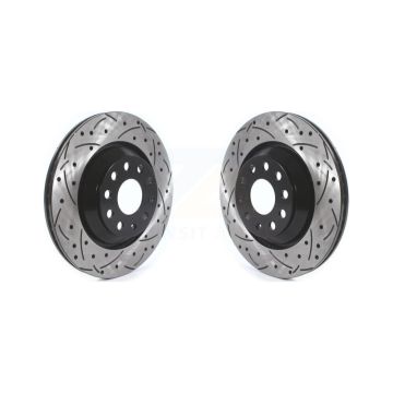 Rear Drill Slot Brake Rotor Pair For Volkswagen Atlas Audi Q3 GTI Cross Sport Golf R CC S3 KD-100413