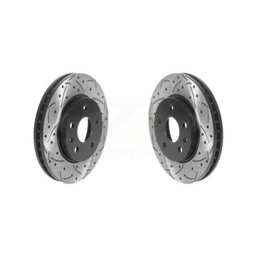 Front Drilled Slot Disc Brake Rotor Pair For Chevrolet Malibu Buick Regal LaCrosse Limited KD-100424
