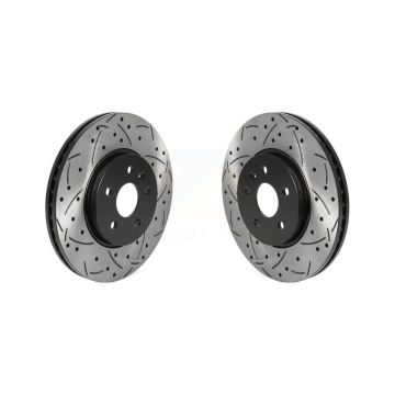 Front Coated Drilled Slotted Disc Brake Rotors Pair For Chevrolet Buick Encore Trax Sonic KD-100425