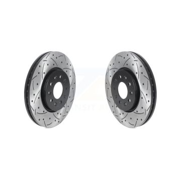Front Drilled Slot Brake Rotor Pair For Chevrolet Equinox GMC Terrain Buick Envision Regal KD-100426