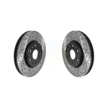 Front Drilled Slot Brake Rotor Pair For Chevrolet Traverse GMC Acadia Blazer Buick Enclave KD-100428