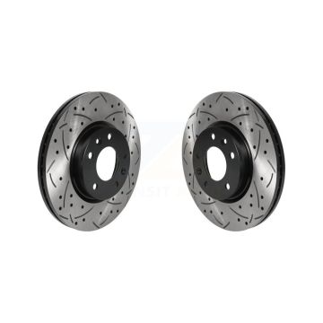 Front Drill Slot Brake Rotor Pair For Ford Fusion Mazda 6 Lincoln MKZ Zephyr Mercury Milan KD-100429