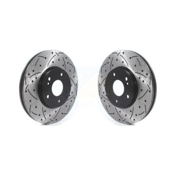 Front Drill Slot Disc Brake Rotors Pair For Honda Accord Acura TSX Pilot TL Odyssey MDX CL KD-100433