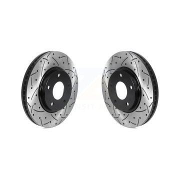 Front Coated Drilled Slotted Disc Brake Rotors Pair For Nissan Quest INFINITI Q45 M45 KD-100435