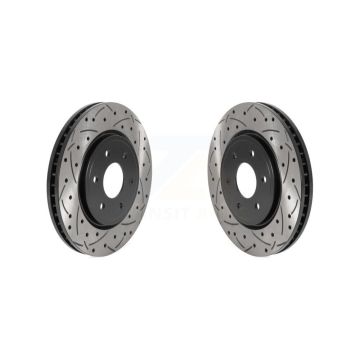 Front Drilled Slot Brake Rotors Pair For Nissan Frontier Pathfinder Xterra Suzuki Equator KD-100437