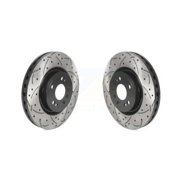 Front Coated Drill Slot Disc Brake Rotor Pair For Mercedes-Benz ML350 GLE350 ML250 GLE300d KD-100451