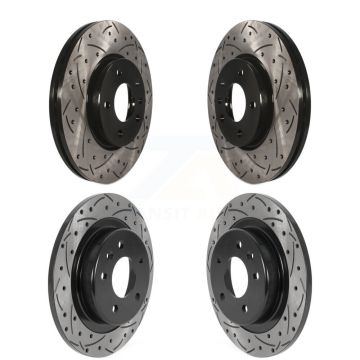Front Rear Drill Slot Disc Brake Rotors Kit For Chevrolet Equinox GMC Terrain Malibu Buick KD-100457