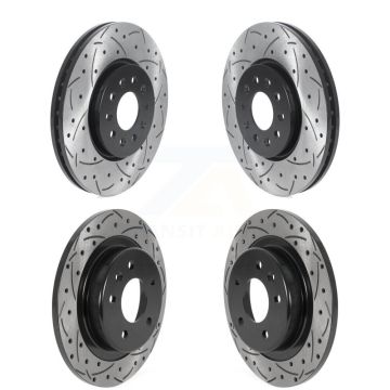 Front Rear Drilled Slot Brake Rotors Kit For Chevrolet Equinox GMC Terrain Buick Envision KD-100459