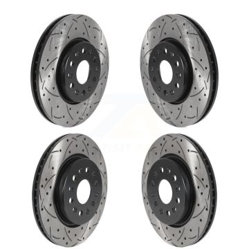Front Rear Drill Slot Disc Brake Rotors Kit For Chevrolet Traverse GMC Acadia Blazer Buick KD-100462