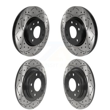 Front Rear Drilled Slot Brake Rotor Kit For Ford Fusion Mazda 6 Lincoln MKZ Zephyr Mercury KD-100463