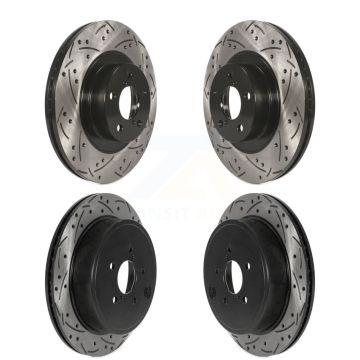 Front Rear Coated Drilled Slotted Disc Brake Rotors Kit For Subaru BRZ Toyota 86 GR86 KD-100472