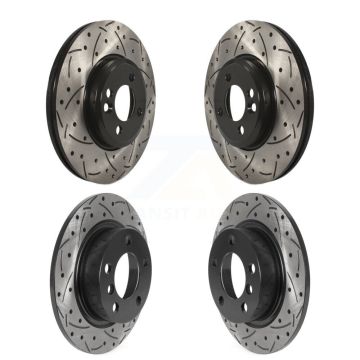 Front Rear Coated Drilled Slotted Disc Brake Rotors Kit For Mini Cooper Countryman KD-100483