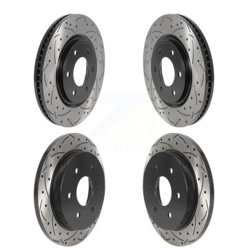 Front Rear Coated Drilled Slot Disc Brake Rotors Kit For Nissan TITAN Armada INFINITI QX56 KD-100486