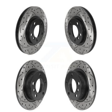 Front Rear Coated Drilled Slotted Disc Brake Rotors Kit For Mini Cooper Countryman Paceman KD-100504