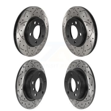 Front Rear Coated Drilled Slotted Disc Brake Rotors Kit For Mini Cooper Countryman Paceman KD-100505