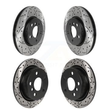 Front Rear Coated Drilled Slotted Disc Brake Rotors Kit For Mini Cooper KD-100510
