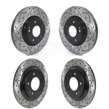 Front Rear Coated Drill Slot Disc Brake Rotor Kit For Hyundai Kia Optima Elantra GT Sonata KD-100512