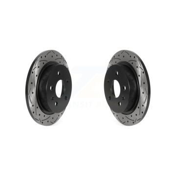 Rear Drilled Slot Disc Brake Rotors Pair For Chevrolet Malibu Buick Regal LaCrosse Limited KD-100517