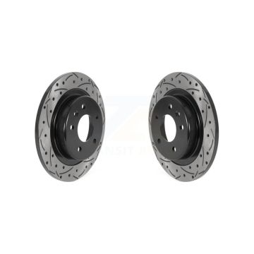 Rear Drilled Slot Brake Rotor Pair For Chevrolet Equinox GMC Terrain Malibu Buick Envision KD-100518