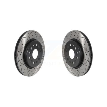 Rear Drill Slot Brake Rotor Pair For Chevrolet Cadillac XT5 Traverse GMC Acadia Blazer XT6 KD-100521