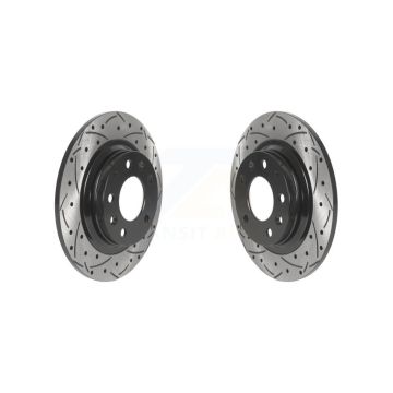 Rear Drilled Slot Brake Rotors Pair For Ford Fusion Mazda 6 MX-5 Miata Lincoln MKZ Protege KD-100527