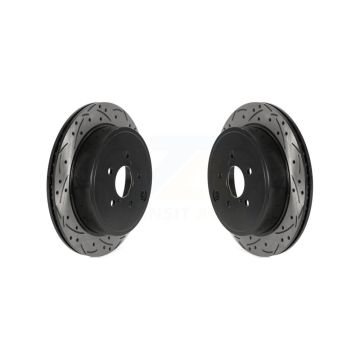 Rear Drilled Slot Brake Rotor Pair For Subaru Outback Legacy BRZ Scion FR-S Toyota 86 GR86 KD-100538