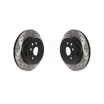 Rear Drilled Slot Brake Rotors Pair For Lexus IS300 IS350 GS350 RC350 RC300 IS200t GS450h KD-100543