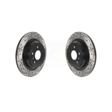 Rear Coated Drill Slot Disc Brake Rotors Pair For Mercedes-Benz ML350 GLE350 ML250 GLE300d KD-100544
