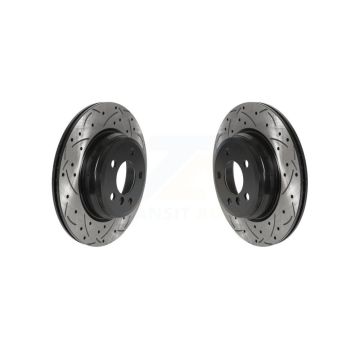 Rear Drill Slot Brake Rotor Pair For BMW 330i xDrive 328i 335i 428i 340i 435i 430i Gran GT KD-100546