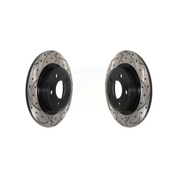 Rear Drill Slot Disc Brake Rotor Pair For Mercedes-Benz GLA250 CLA250 B250 INFINITI QX30 B KD-100547
