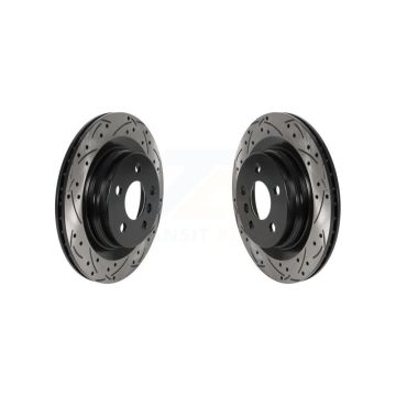 Rear Drill Slot Brake Rotors Pair For BMW X1 Mini Cooper Countryman X2 Clubman 228i xDrive KD-100554