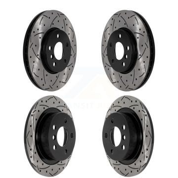 Front Rear Coated Drilled Slotted Disc Brake Rotors Kit For Mini Cooper Countryman Clubman KD-100579