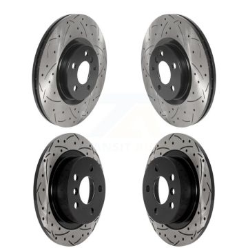 Front Rear Drilled Slot Disc Brake Rotor Kit For 2017-2023 Mini Cooper Countryman S ALL4 KD-100580