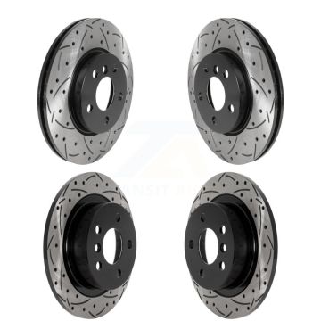 Front Rear Coated Drilled Slotted Disc Brake Rotors Kit For Mini Cooper Clubman KD-100581
