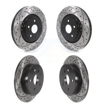 Front Rear Drill Slot Brake Rotors Kit For 2022 Toyota Camry TRD With Manual Parking KD-100605
